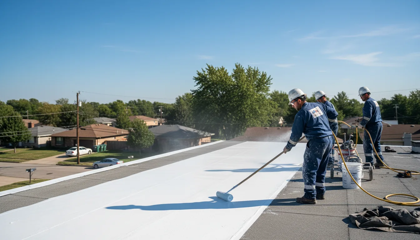 Commercial roof coating in Orange, MA near me